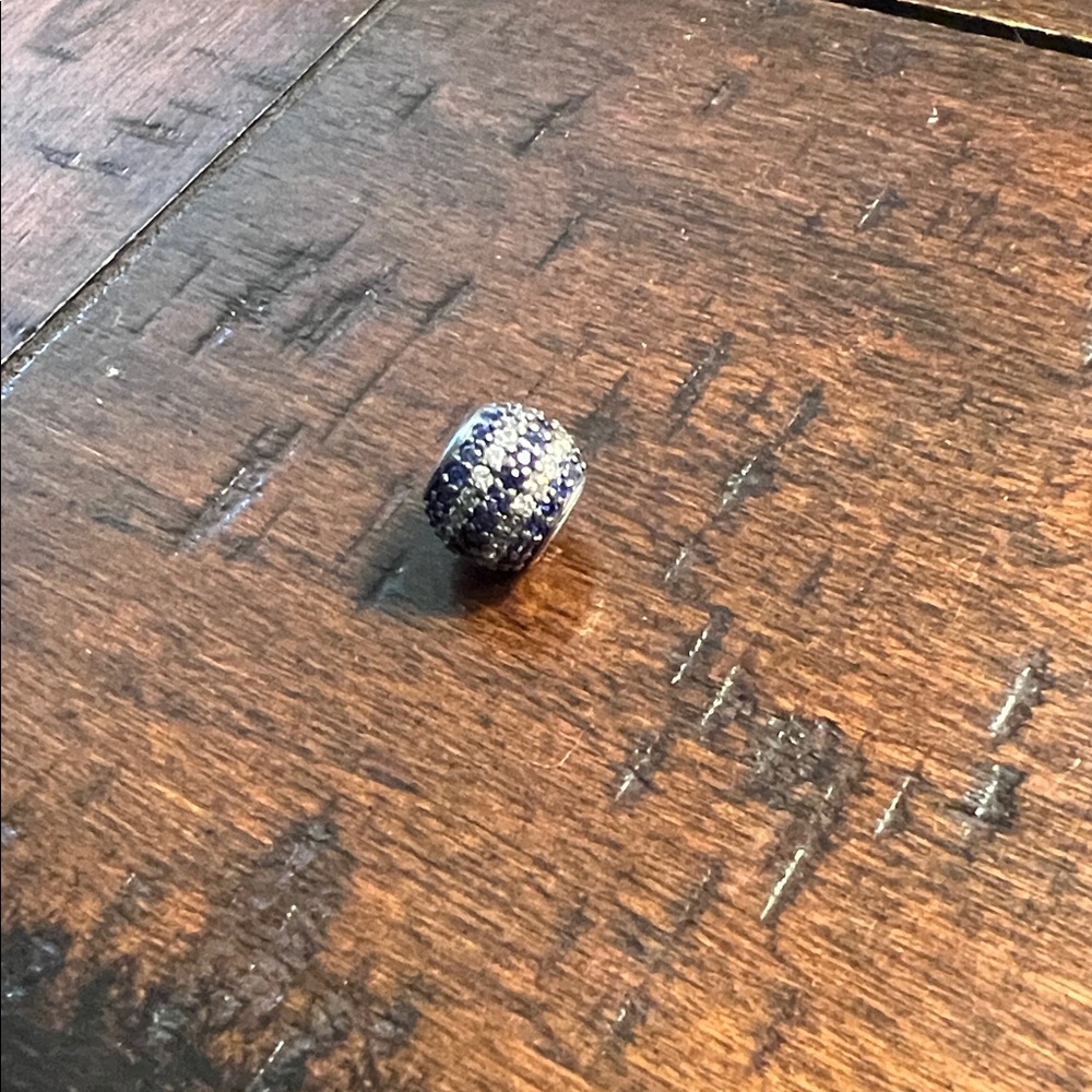 Pandora Blue and Silver Beaded Charm